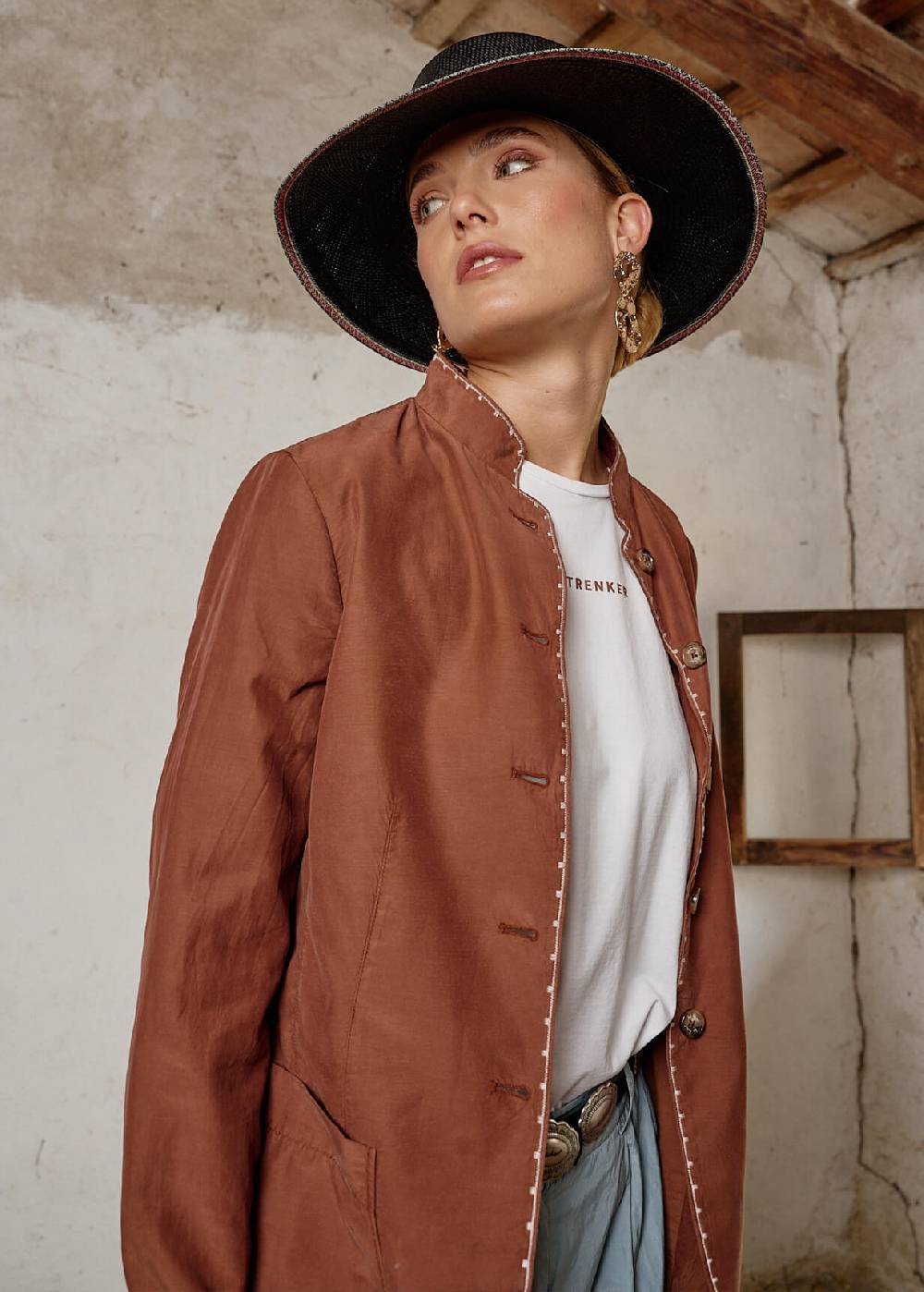 Luis Trenker Blazer in misto seta e cotone modello Luranda