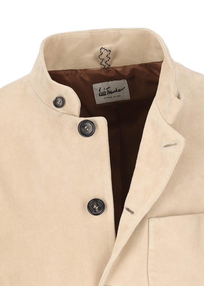 Luis Trenker Blazer In Pelle Scamosciata Modello Lusandro