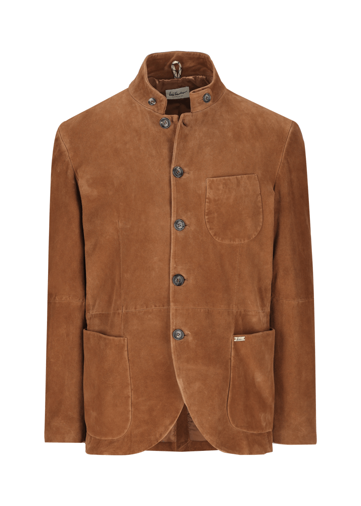 Luis Trenker Blazer In Pelle Scamosciata Modello Lusandro
