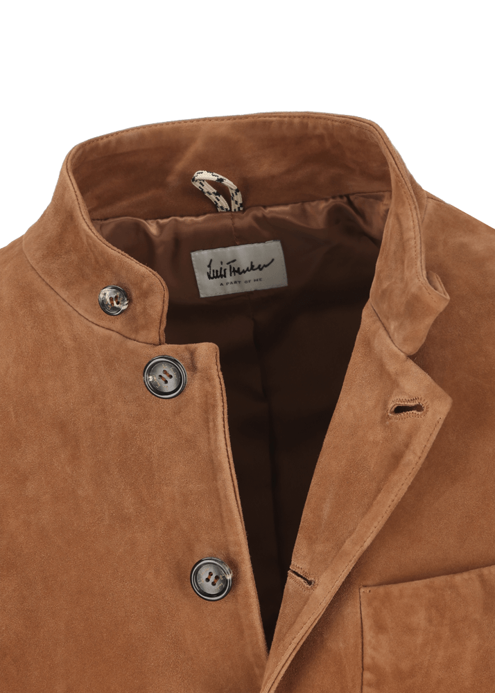 Luis Trenker Blazer In Pelle Scamosciata Modello Lusandro
