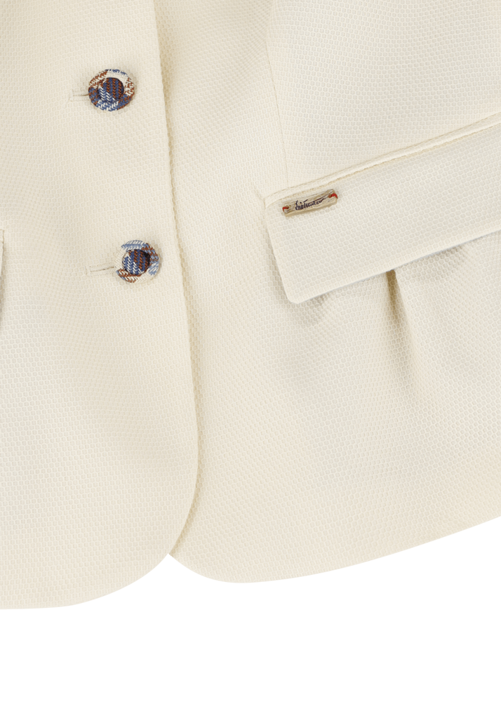 Luis Trenker Blazer In Piqué Di Cotone Elasticizzato Modello Lurosina