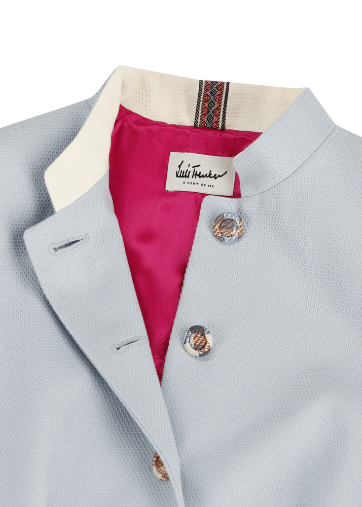 Luis Trenker Blazer In Piqué Di Cotone Elasticizzato Modello Lurosina