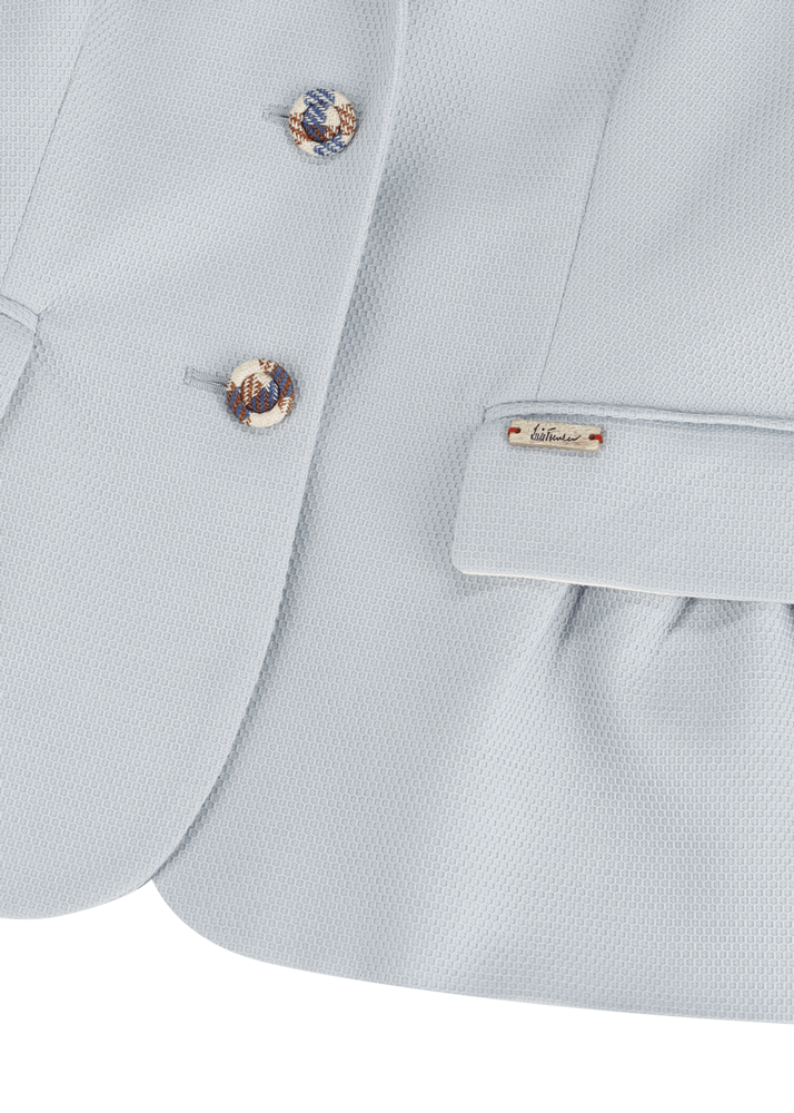 Luis Trenker Blazer In Piqué Di Cotone Elasticizzato Modello Lurosina