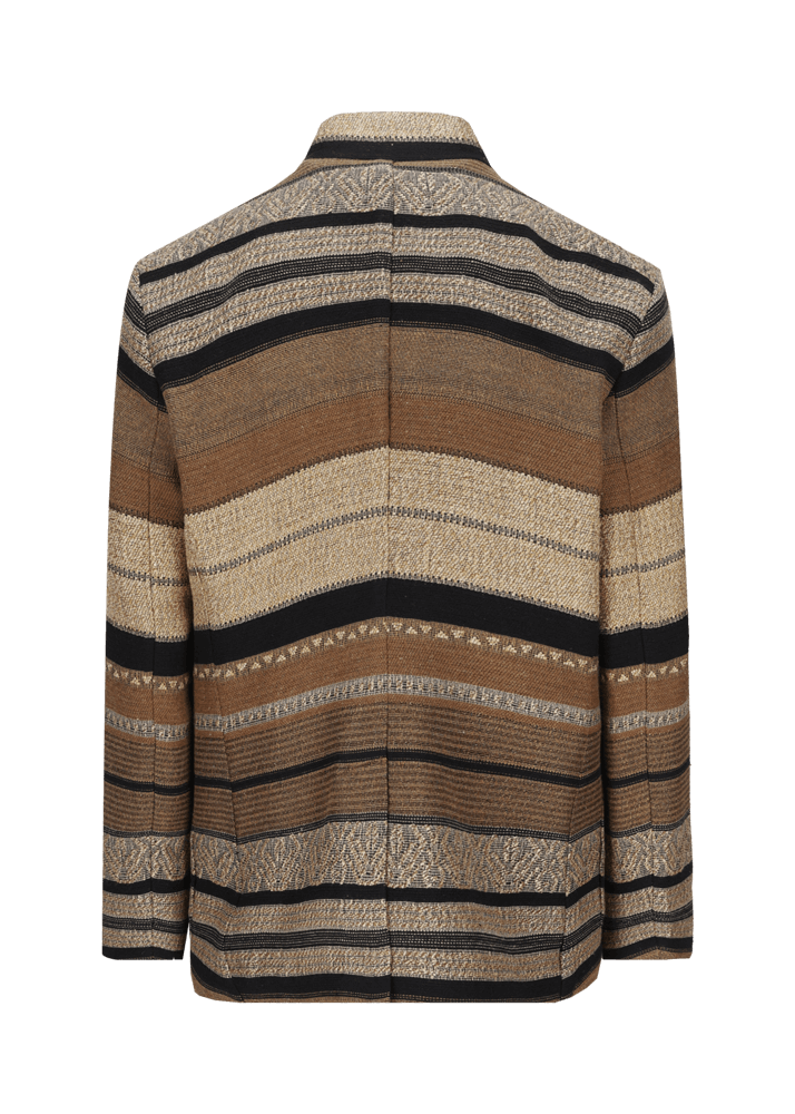 Luis Trenker Blazer In Tessuto Jacquard Con Motivo A Righe Modello Lusandro