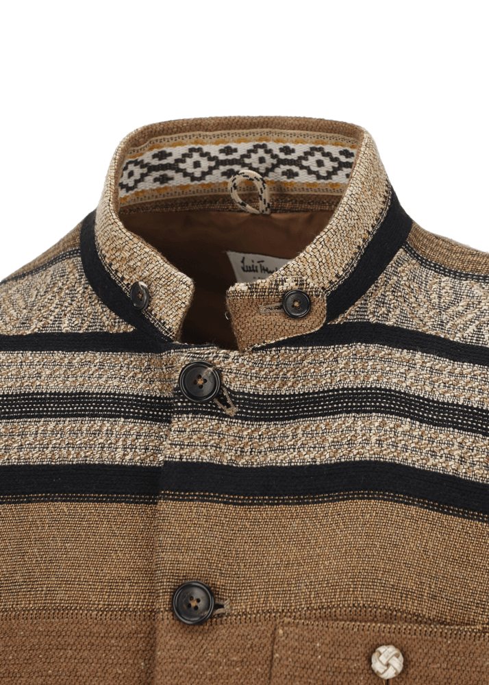 Luis Trenker Blazer In Tessuto Jacquard Con Motivo A Righe Modello Lusandro