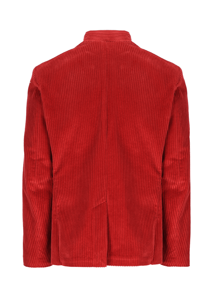 Luis Trenker Blazer In Velluto A Coste Con Colletto Alla Coreana Lusandretto