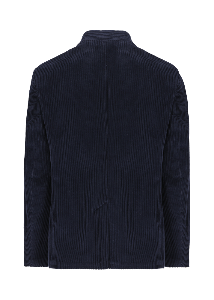 Luis Trenker Blazer In Velluto A Coste Con Colletto Alla Coreana Lusandretto