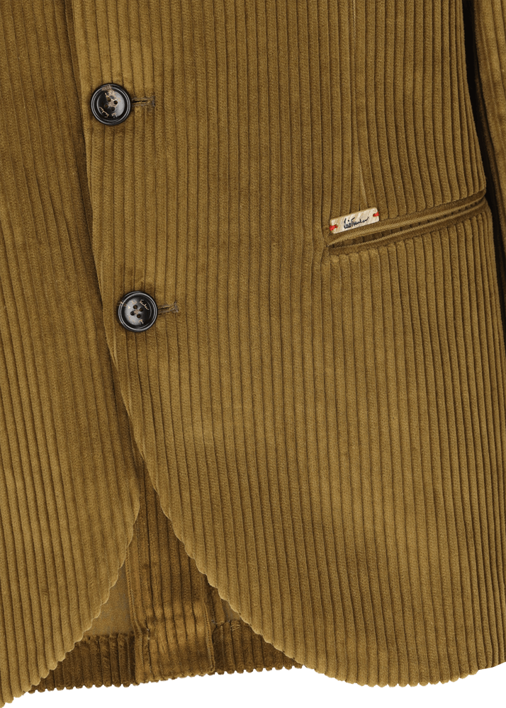 Luis Trenker Blazer In Velluto A Coste Con Colletto Alla Coreana Lusandretto