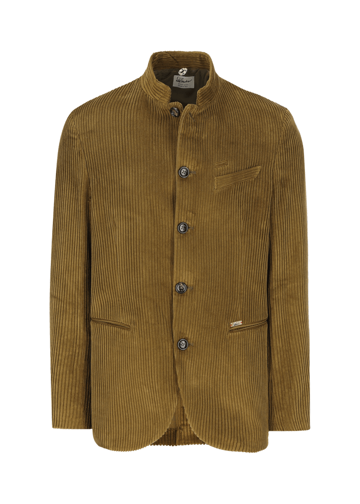 Luis Trenker Blazer in velluto a coste con colletto alla coreana Lusandretto