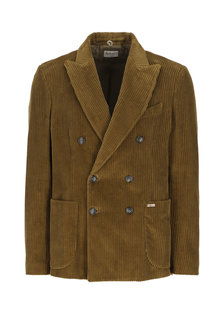 Luis Trenker Blazer In Velluto A Coste Con Collo A Revers Lusimone