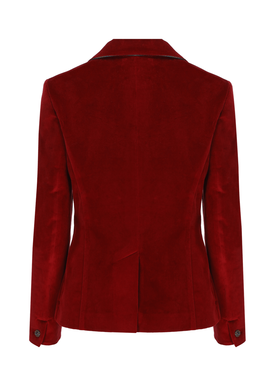 Luis Trenker Blazer In Velluto Con Colletto A Revers Modello Luramea