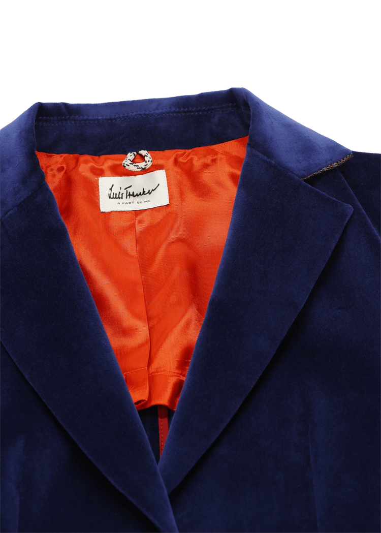 Luis Trenker Blazer In Velluto Con Colletto A Revers Modello Luramea