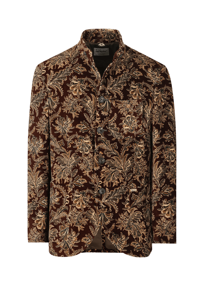 Luis Trenker Blazer In Velluto Con Motivo Damascato Lusandro