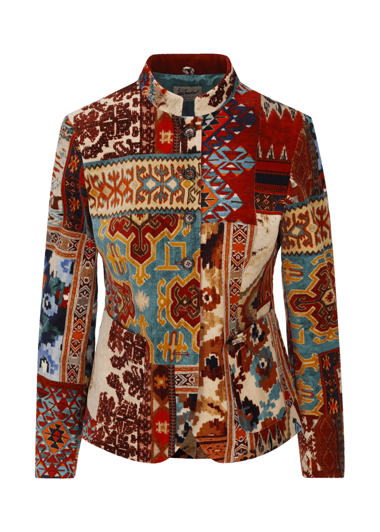 Luis Trenker Blazer In Velluto Con Stampa Modello Luranda