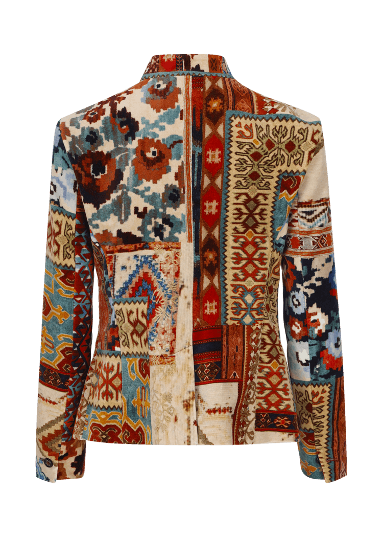 Luis Trenker Blazer In Velluto Con Stampa Modello Luranda