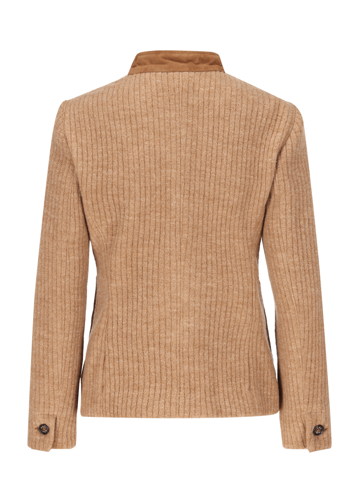 Luis Trenker Blazer Lavorato A Maglia Con Parte Anteriore In Pelle Luranda