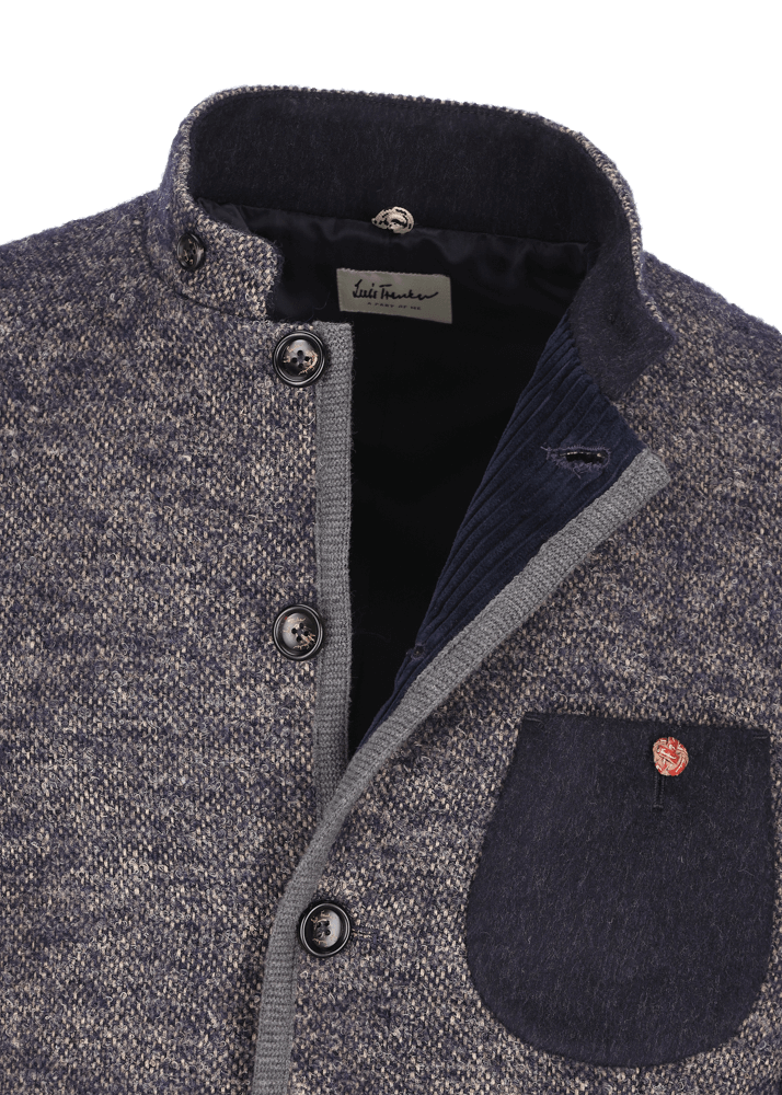 Luis Trenker Blazer Lavorato A Maglia In Un Mix Di Materiali Lusandro