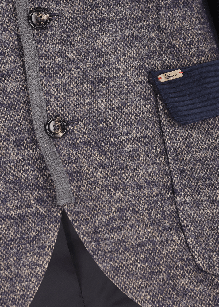 Luis Trenker Blazer Lavorato A Maglia In Un Mix Di Materiali Lusandro