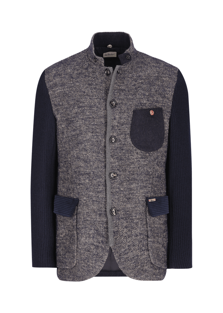 Luis Trenker Blazer lavorato a maglia in un mix di materiali Lusandro