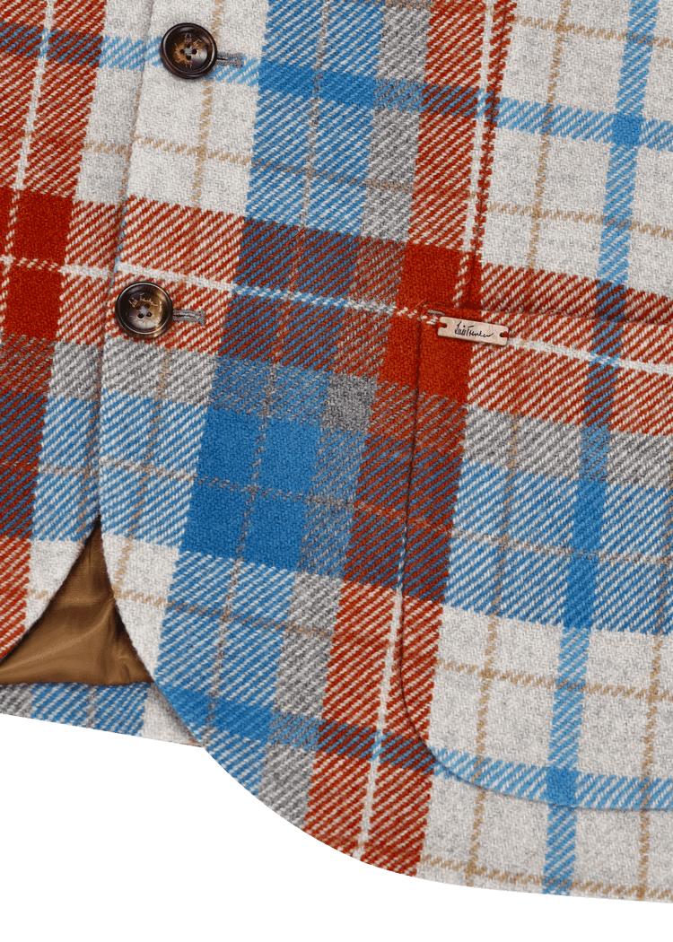 Luis Trenker Blazer Modello Lusandro In Misto Lana Con Motivo A Quadri