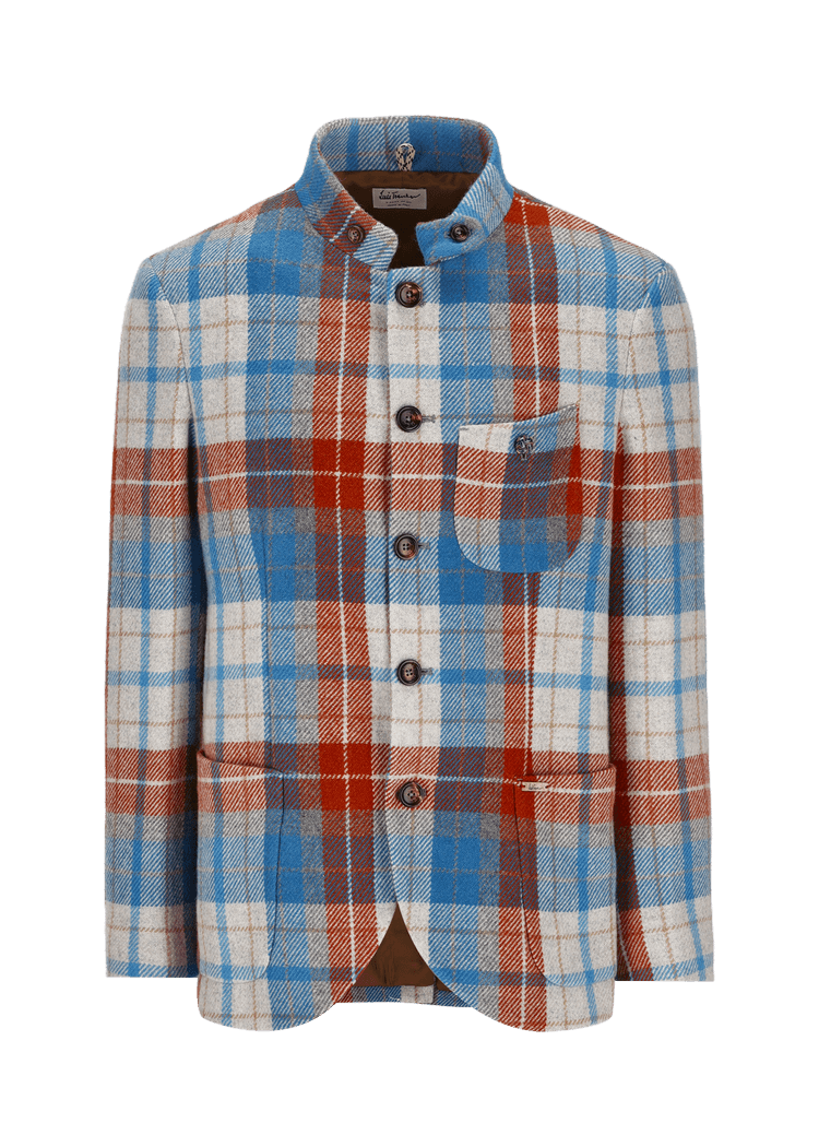 Luis Trenker Blazer modello Lusandro in misto lana con motivo a quadri