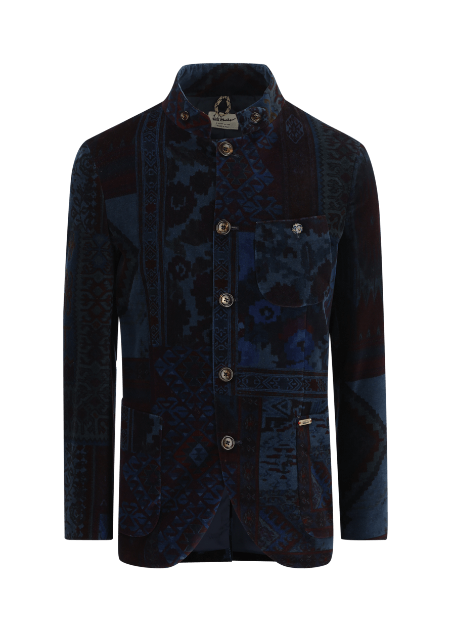 Luis Trenker Blazer Modello Lusandro Realizzato In Velluto Con Motivo