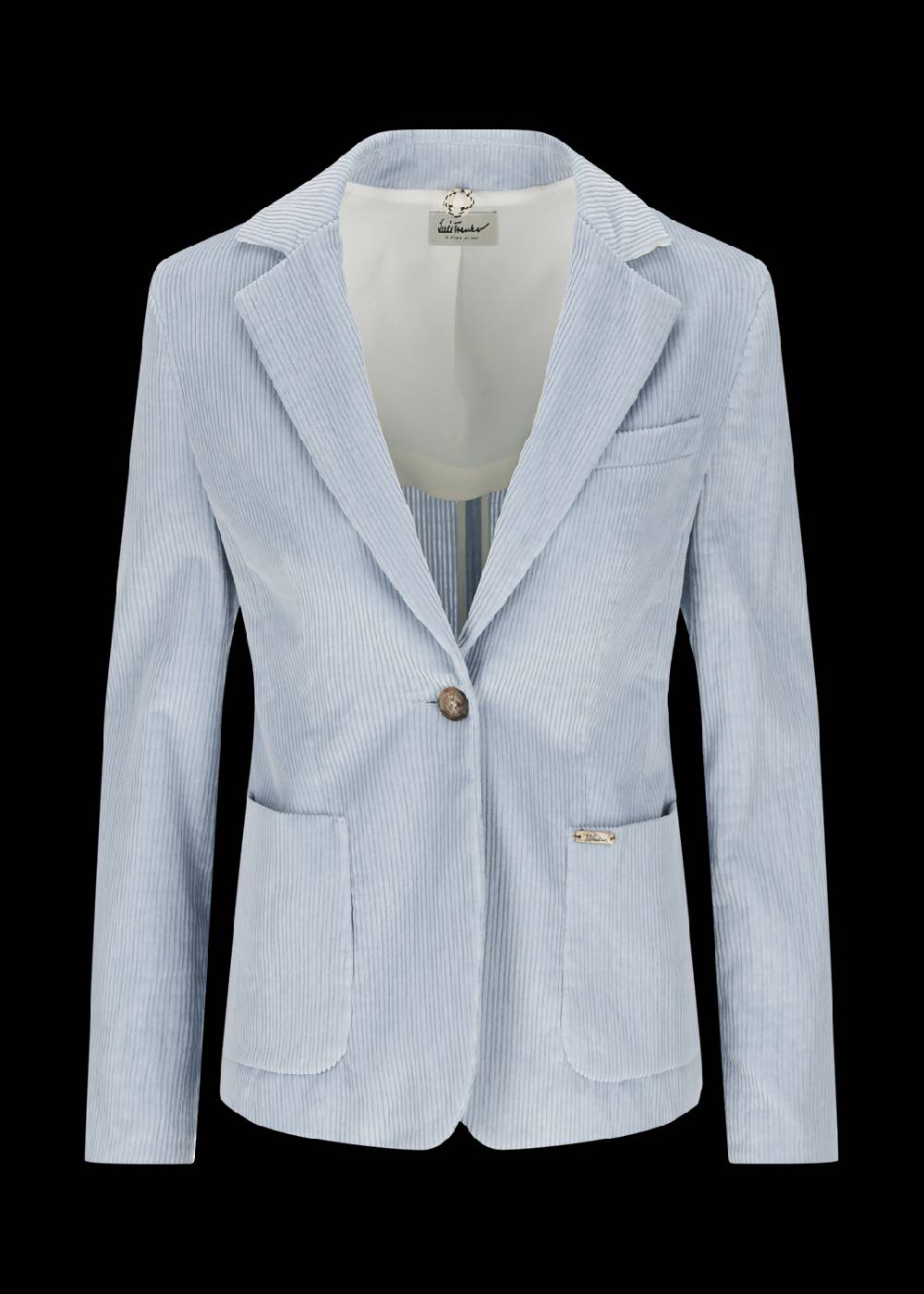 Luis Trenker Blazer monopetto a un bottone in velluto a coste modello Luregina