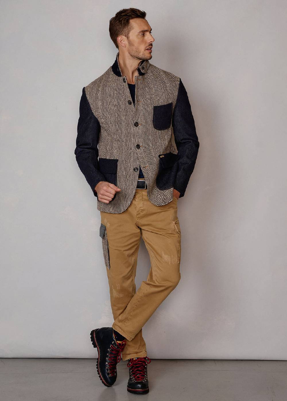 Luis Trenker Blazer realizzato in un mix di materiali Lurobert