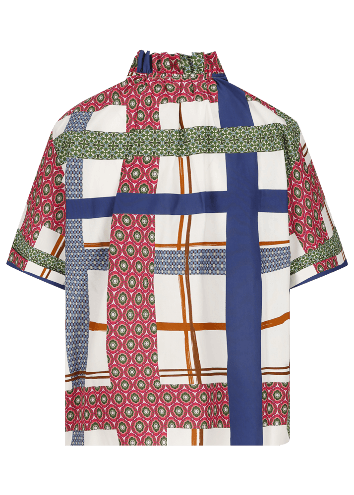 Luis Trenker Blusa A Maniche Corte Con Stampa Colorata Modello Lufiore