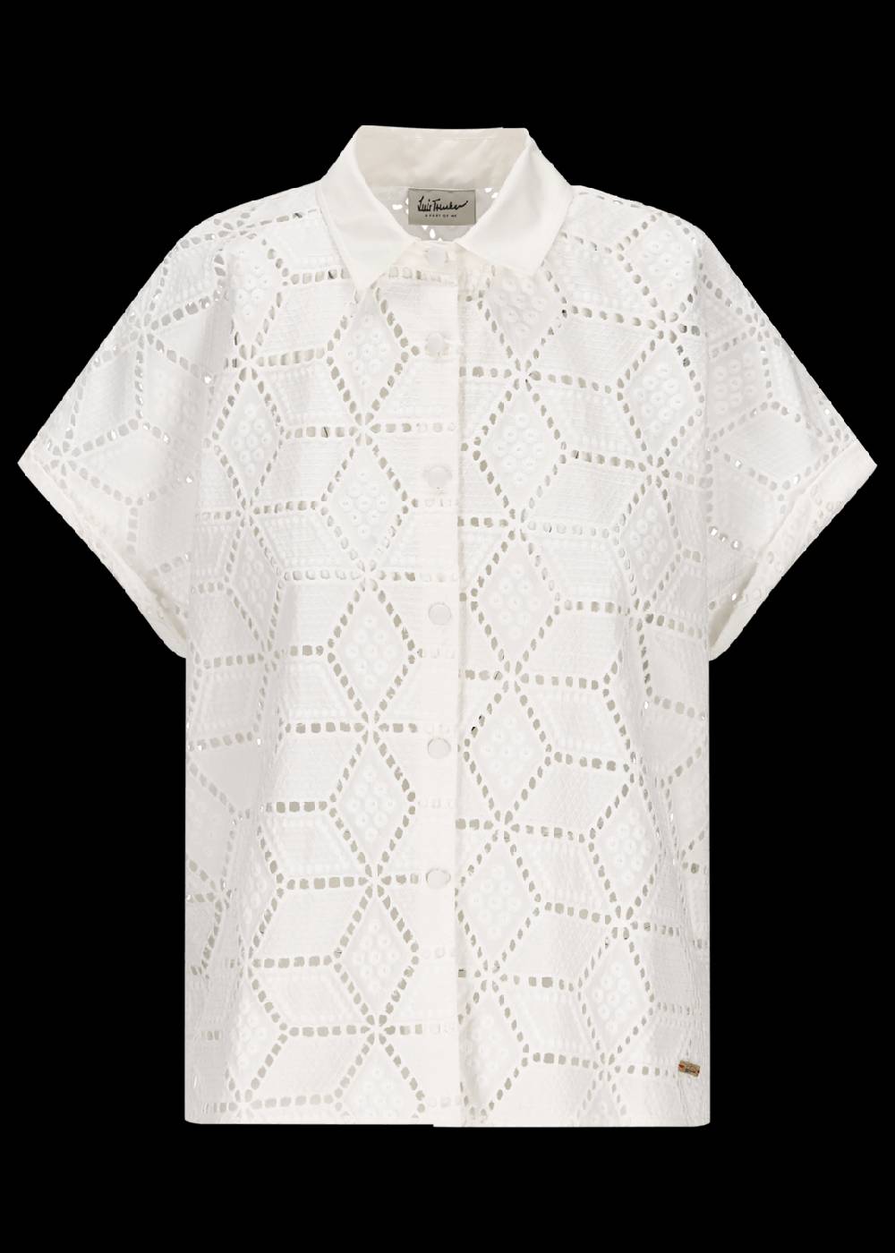Luis Trenker Blusa A Maniche Corte In Pizzo Sangallo Modello Luflora