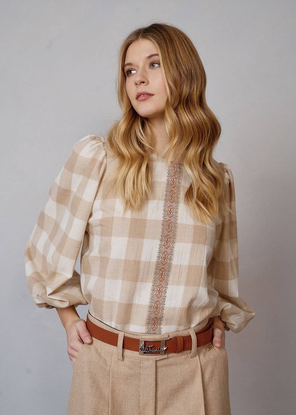 Luis Trenker Blusa Con Motivo A Quadri Modello Lugiada