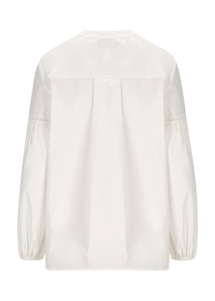 Luis Trenker Blusa In Cotone Con Maniche A Sbuffo Modello Lufanny