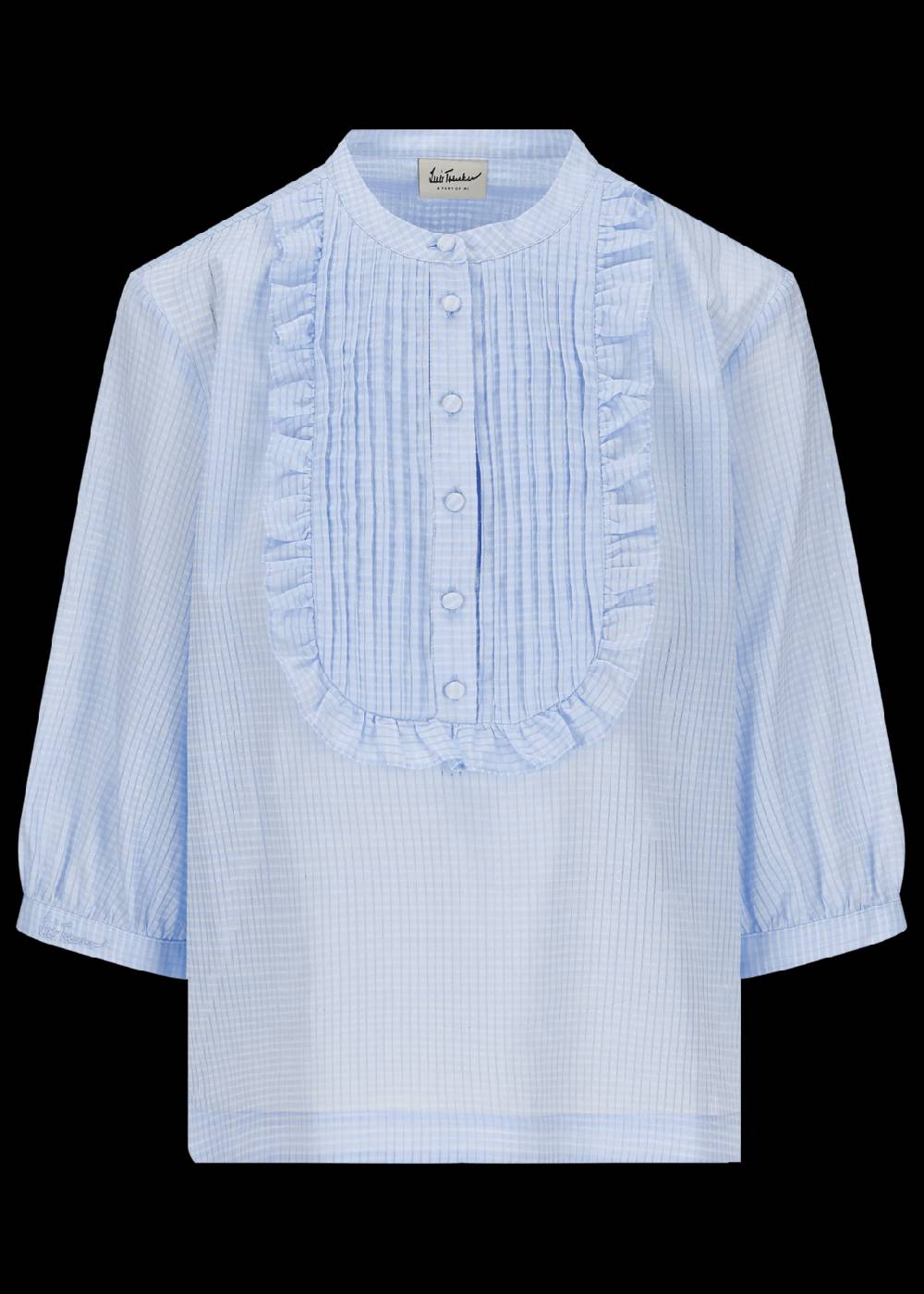 Luis Trenker Blusa In Cotone Con Plastron Modello Lufasta