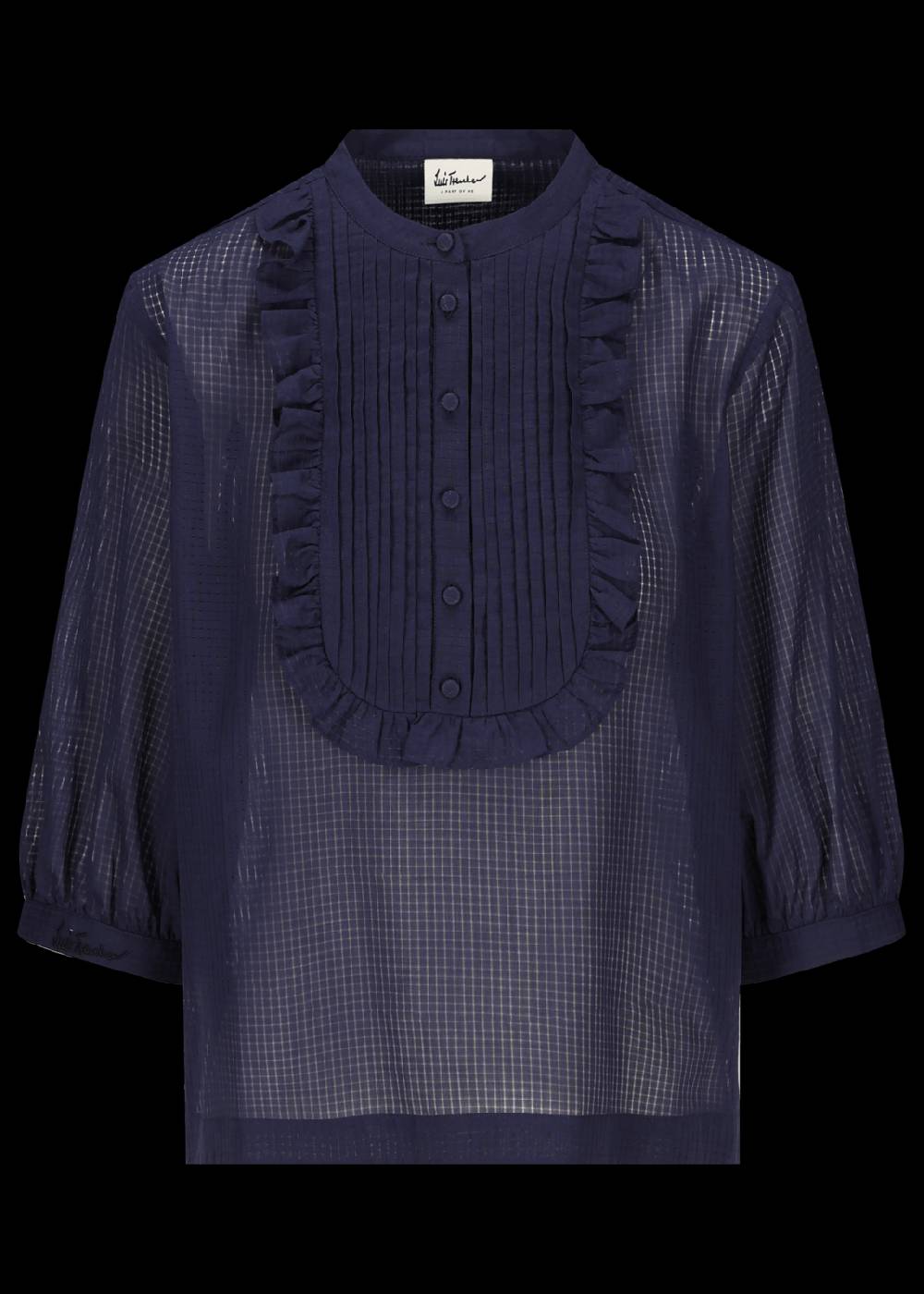 Luis Trenker Blusa In Cotone Con Plastron Modello Lufasta
