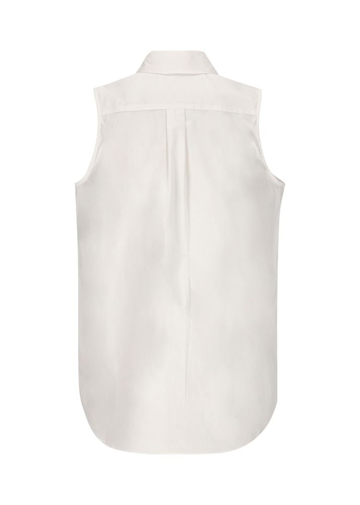 Luis Trenker Blusa In Cotone Smanicata Modello Lubetta