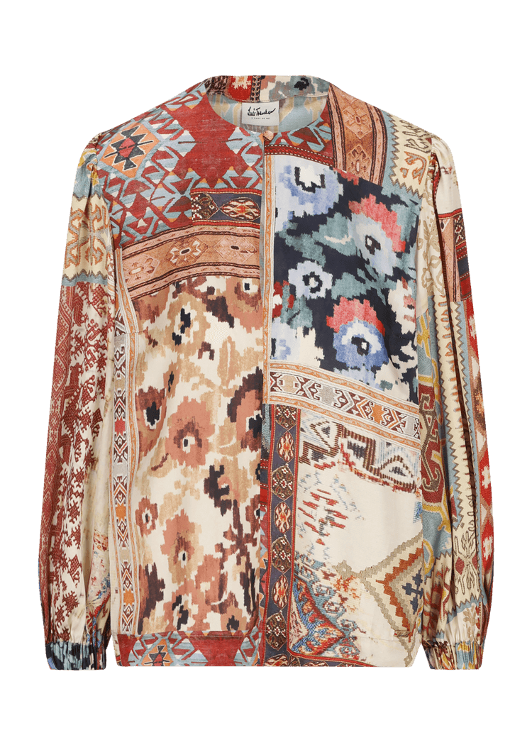 Luis Trenker Blusa Modello Lugiada Con Stampa Patchwork