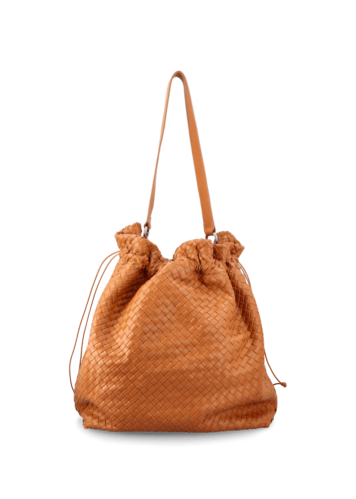 Luis Trenker Borsa A Secchiello In Pelle Intrecciata Lusac