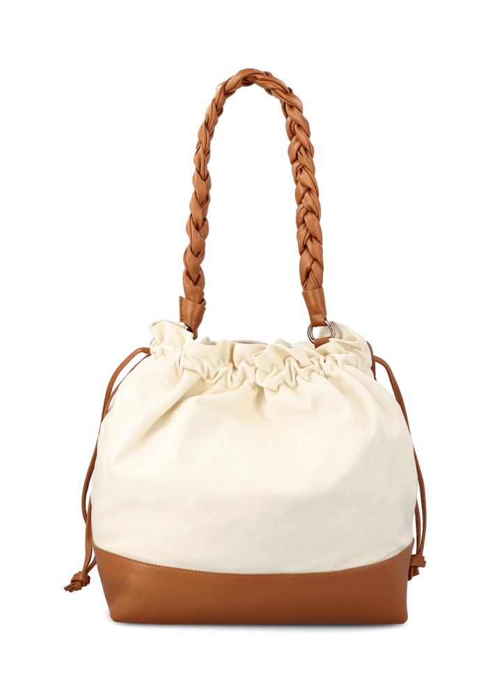 Luis Trenker Borsa A Secchiello In Tela E Pelle Modello Lusac