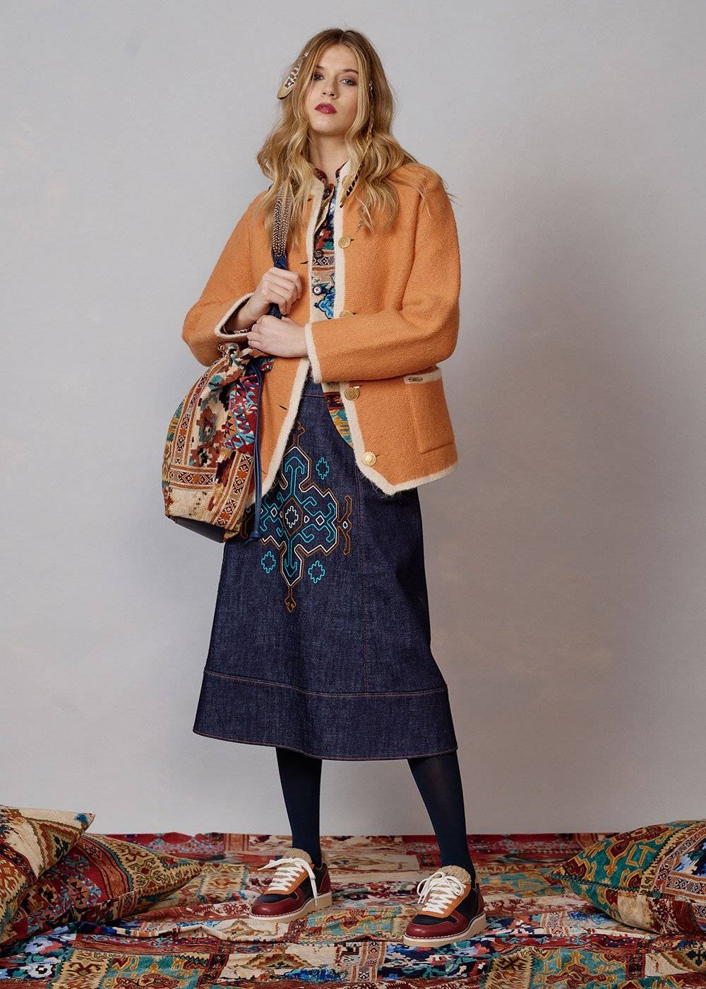 Luis Trenker Borsa A Secchiello In Velluto Modello Lusac