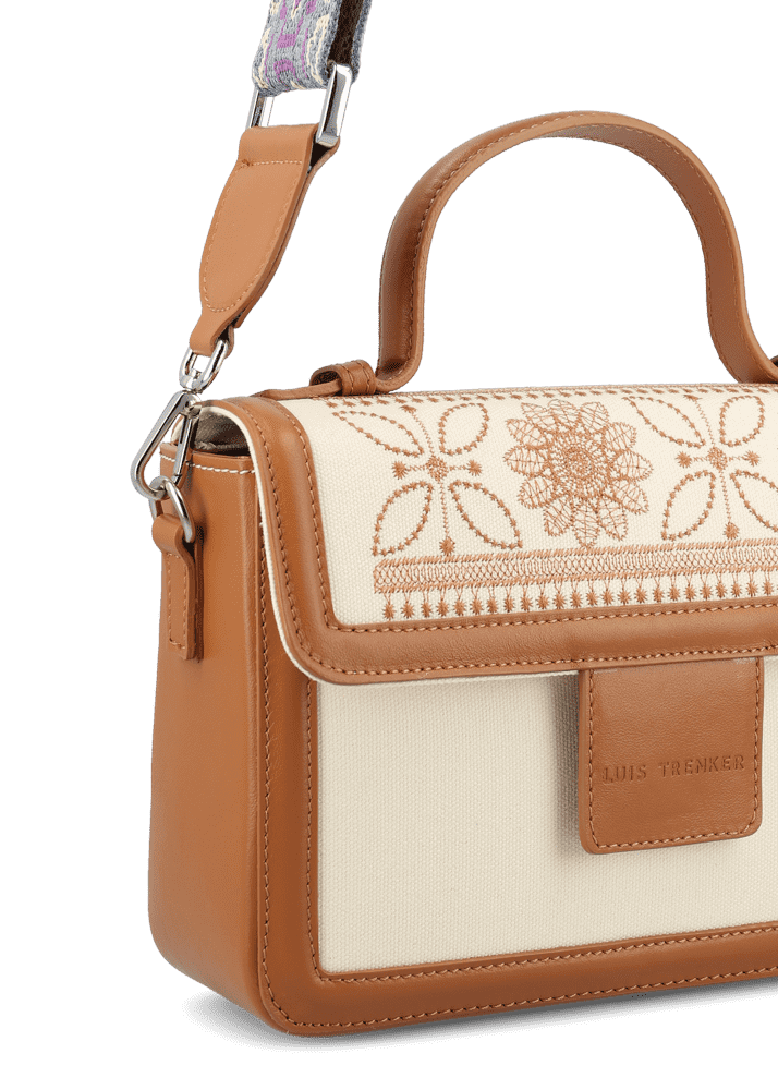 Luis Trenker Borsa A Tracolla In Tela E Pelle Modello Luviola