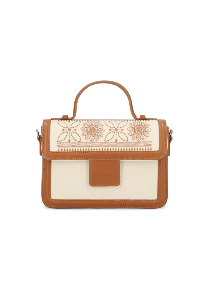 Luis Trenker Borsa a tracolla in tela e pelle modello Luviola