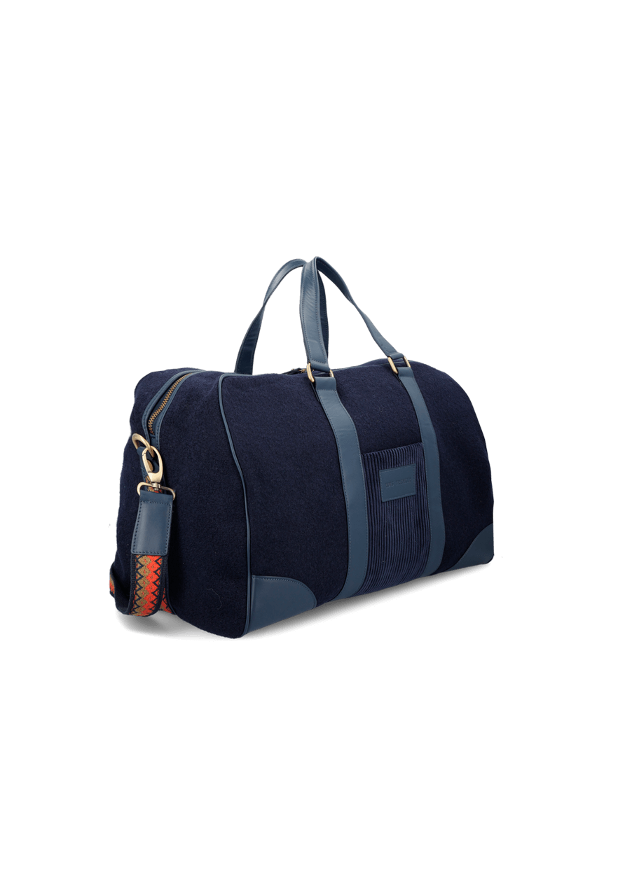 Luis Trenker Borsone Da Viaggio In Lana Cotta Con Dettagli In Pelle Modello Lutravel