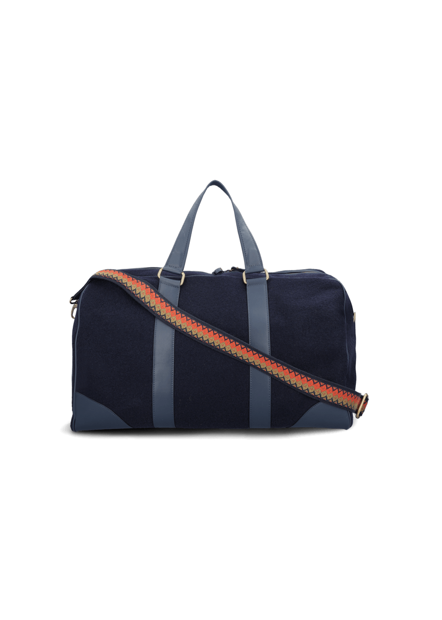 Luis Trenker Borsone Da Viaggio In Lana Cotta Con Dettagli In Pelle Modello Lutravel