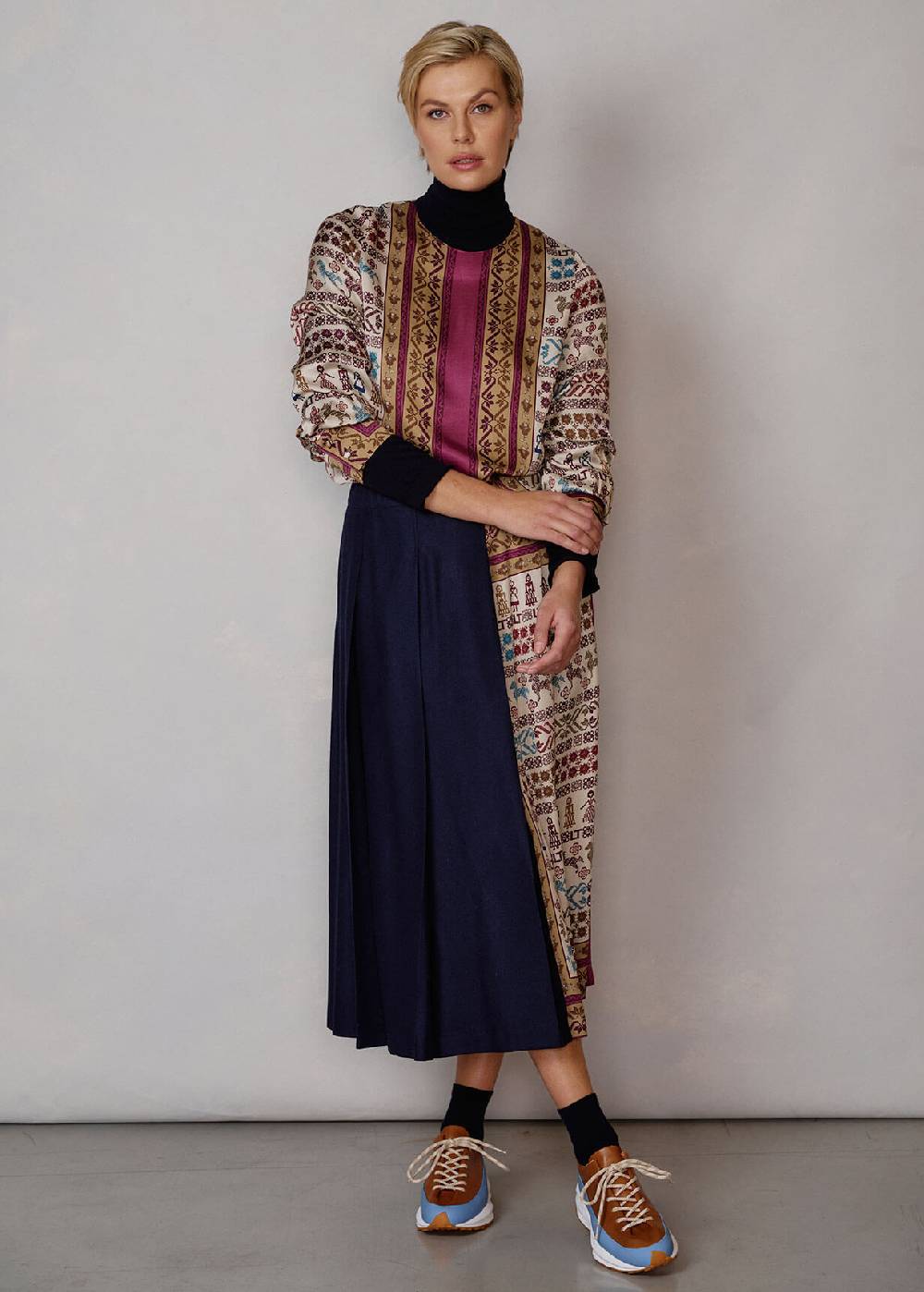 Luis Trenker Camicetta in viscosa con stampa Lubelinda