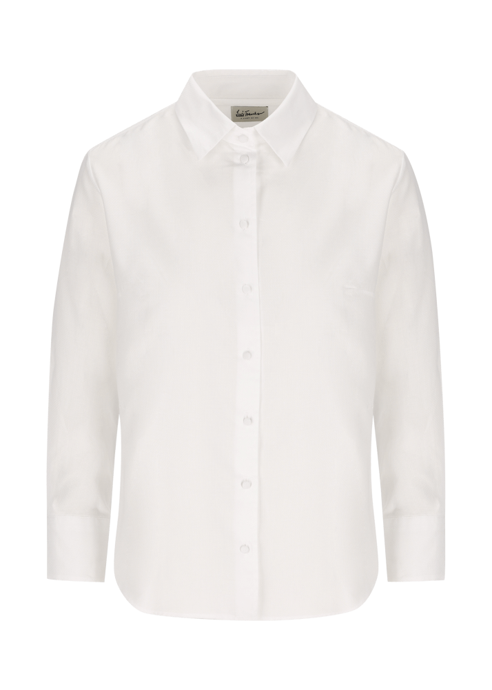 Luis Trenker Camicetta strutturata in cotone Lubarbara