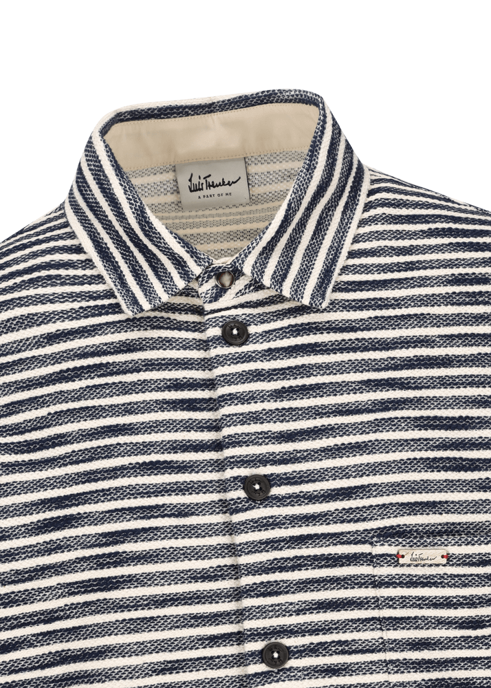 Luis Trenker Camicia A Maniche Corte Con Motivo A Righe Modello Ludavor