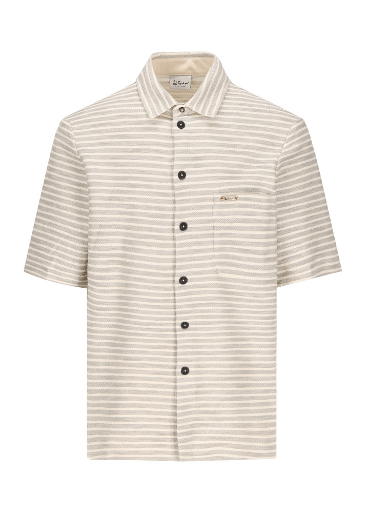 Luis Trenker Camicia A Maniche Corte Con Motivo A Righe Modello Ludavor