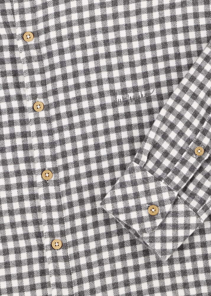 Luis Trenker Camicia Con Colletto Alla Coreana E Motivo Vichy Lubernet