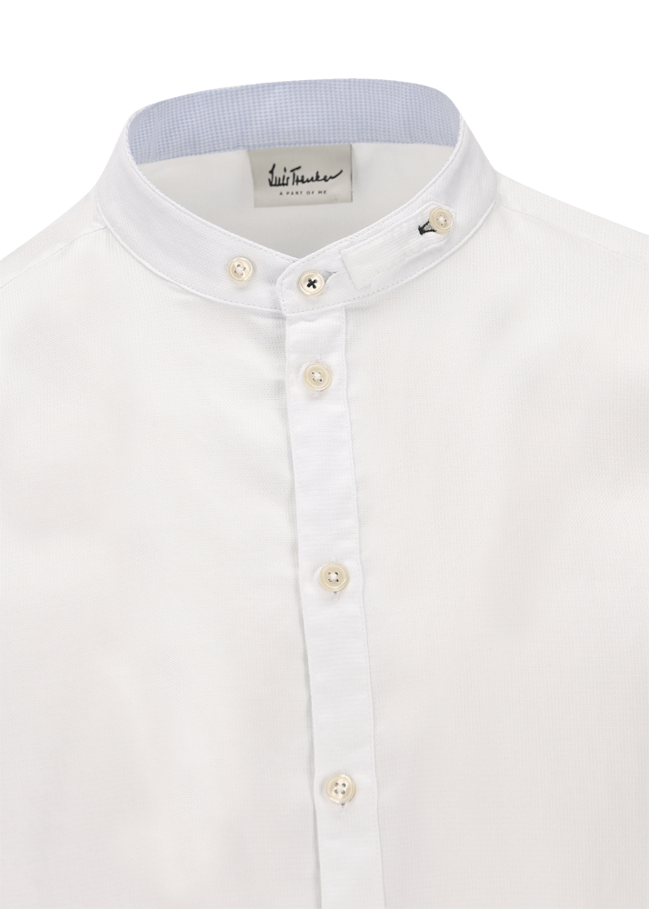 Luis Trenker Camicia Con Colletto Alla Coreana Modello Lubernet