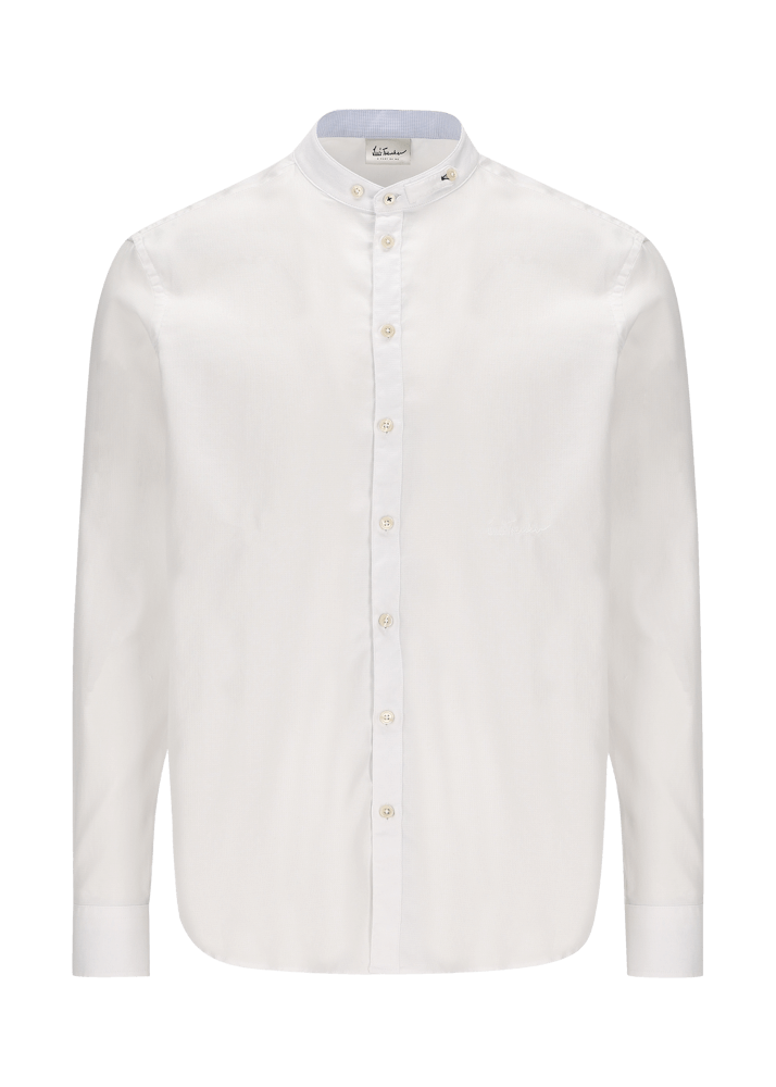 Luis Trenker Camicia con colletto alla coreana modello Lubernet